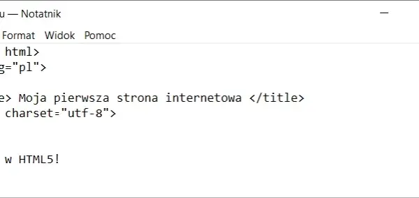Prosty sposób na stworzenie strony internetowej HTML w notatniku